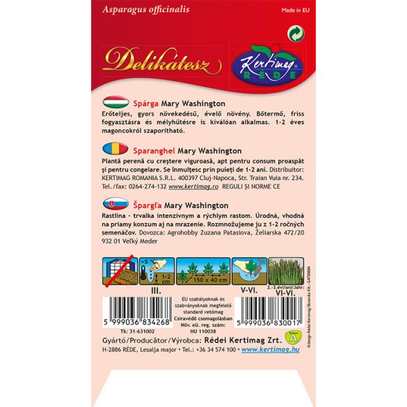 D. Spárga Mary Washington 1 g