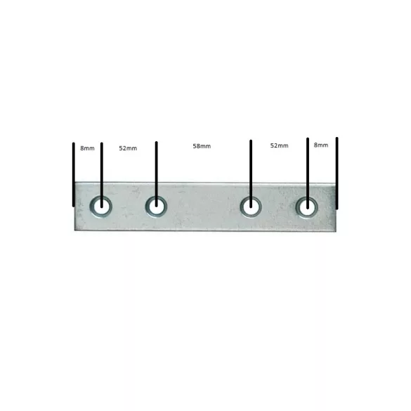 összekötő lemez 180 x 15 / 2mm horganyzott