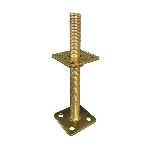 oszloptalp lecsavarozható szintezős 80 x 80 mm H250 mm M24 horganyzott (arany színű)