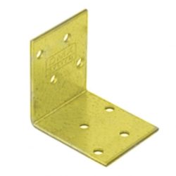  sarokösszekötő lemez perf.  50 x 50 x 40 / 2 mm sárga horganyzott (ET)