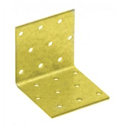   sarokösszekötő lemez perf.  60 x 60 x  60 / 2 mm sárga horganyzott (ET)