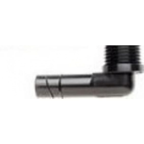 HU szórófejbekötő könyök HSBE 16mm x 1/2" fekete