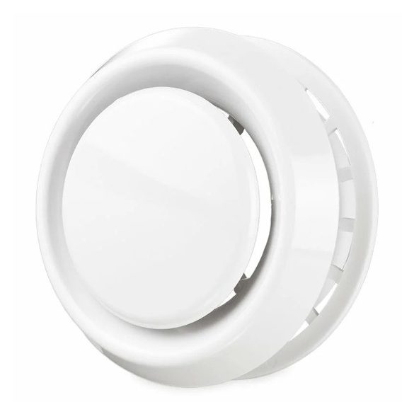 légszelep tányéros állítható d=100mm műanyag fehér