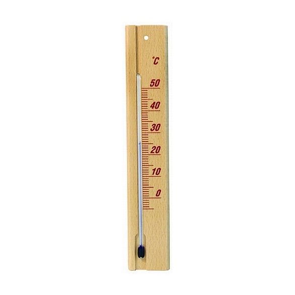 szobai hőmérő fa hátlappal 20 cm
