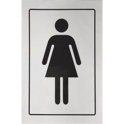 SB matrica öntapadós 12 x 8 cm 'női WC'