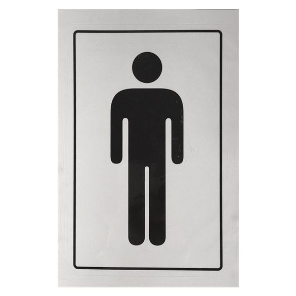 SB matrica öntapadós 12 x 8 cm 'férfi WC'