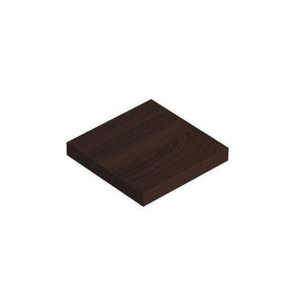 Minőségi lebegőpolc -barna színben - 23,5 x 23,5 cm