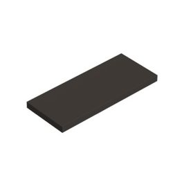 Minőségi lebegőpolc - fekete színben - 59,5 x 23,5 cm