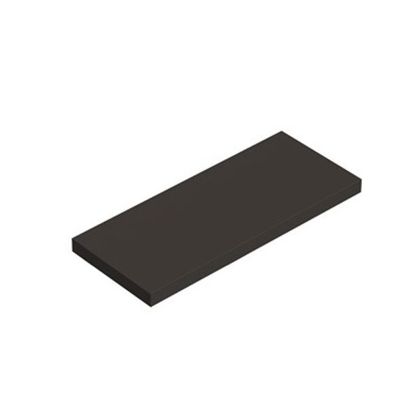 Minőségi lebegőpolc - fekete színben - 59,5 x 23,5 cm