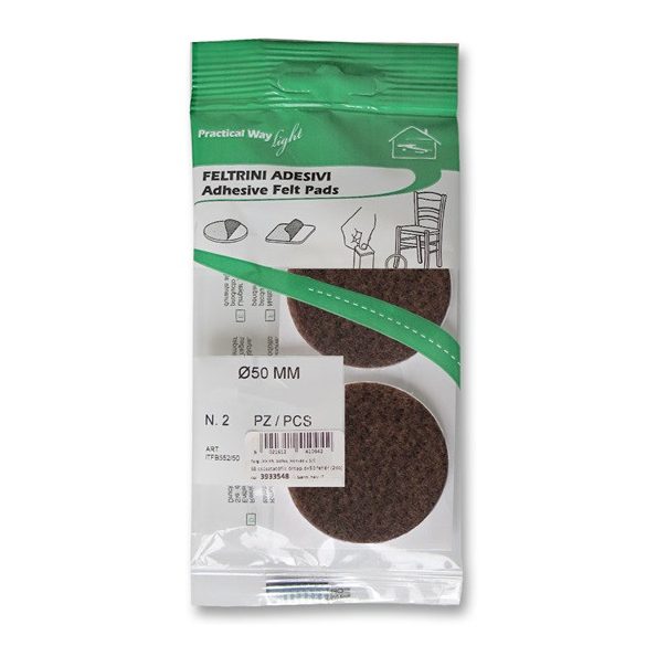 SB csúsztatófilc öntapadó d=50 barna (2db)