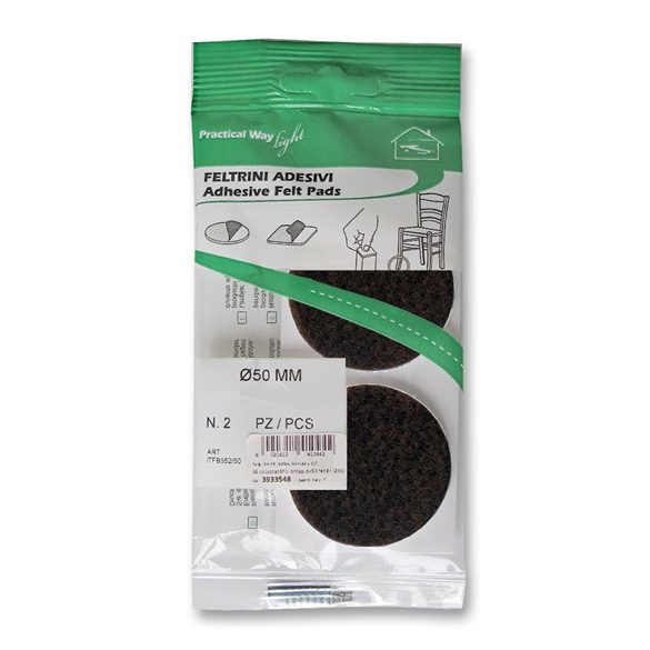 SB csúsztatófilc öntapadó d=50 fekete (2db)