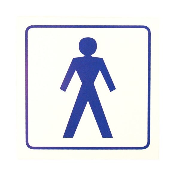SB tábla műanyag 13x13cm férfi WC szimbólum