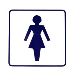 SB tábla műanyag 13x13cm női WC szimbólum