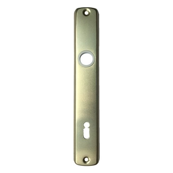 SB ajtócím 90mm normál kulcslyukas F2 eloxált (1 pár) (2 db)