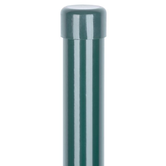 Post METALTEC 48/2800 / 1,50 mm, green, RAL6005, Zn + PVC, round, cap