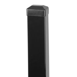   Stĺpik EUROSTANDARD, 1700/60x40/1,25 mm, antracit, hranatý, čiapočka, Zn+PVC, RAL7016