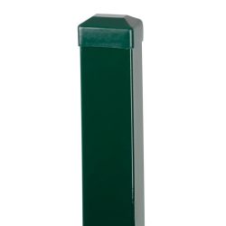   Stlpik EUROSTANDARD, 1700/60x40/1,25 mm, zelený, hranatý, čiapočka, Zn+PVC, RAL6005
