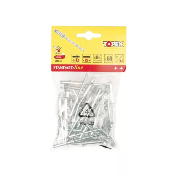 POPSZEGECS TOPEX 43E501 4,8X8/50 DB