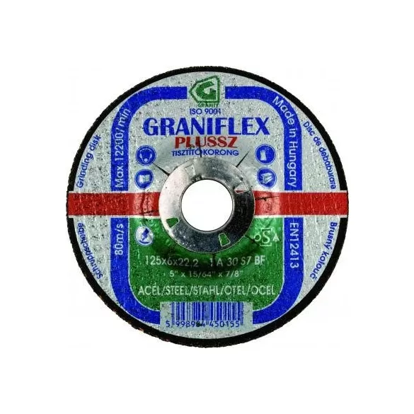 TISZTÍTÓKORONG FÉM 125X6 GRANI./10 DB