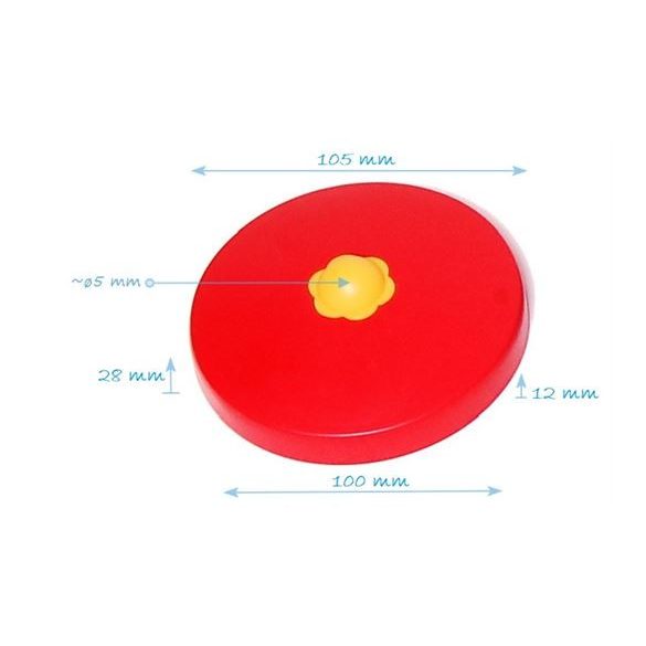 Oszlopfedő - Műanyag kerek 8 cm - piros Kifutó termék!