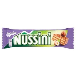   Milka 31,5G Nussini Mogyorós (Milka Nussini mogyorókrémmel töltött alpesi tejcsokoládéval bevont, ropogós ostya)