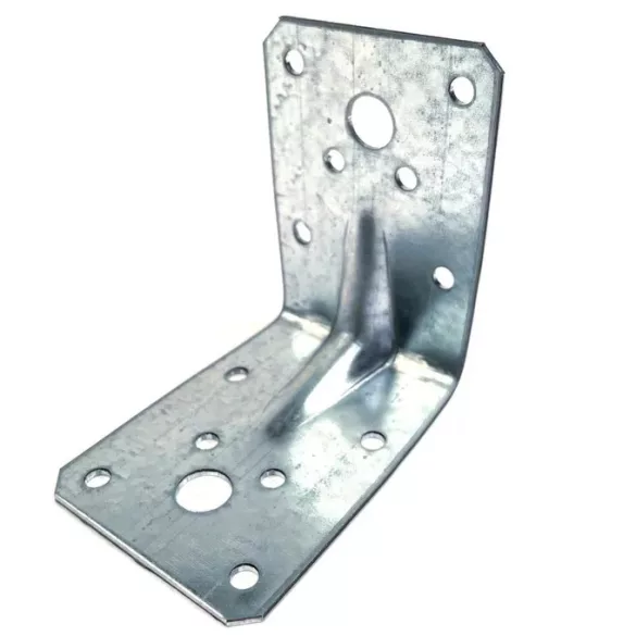 Erősített egyenlő szárú sarokösszekötő 120x120x90mm (D11)