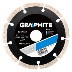 GYÉMÁNTVÁGÓ GRAPHITE  57H634 125MM TURBO HŰTŐB.