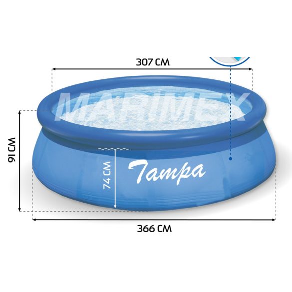 Marimex Tampa medence 3,66 x 0,91, szűrő nélkül
