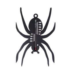 Hőmérő kültéri, műanyag,fekete pók forma15x10x0,3cm