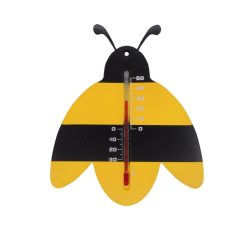   Hőmérő kültéri, műanyag,sárga/fekete méhecske forma15x12x0,3cm
