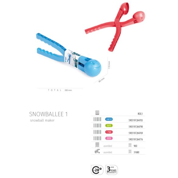 Prosperplast SNOWBALLEE 1 hógolyó készítő kék