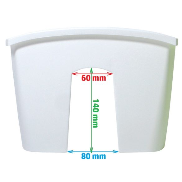 Prosperplast virágláda korlátra CROWN antracit 58 cm