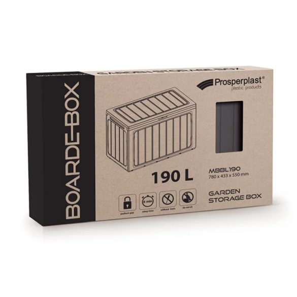 Prosperplast BOARDEBOX kerti doboz barna 190L