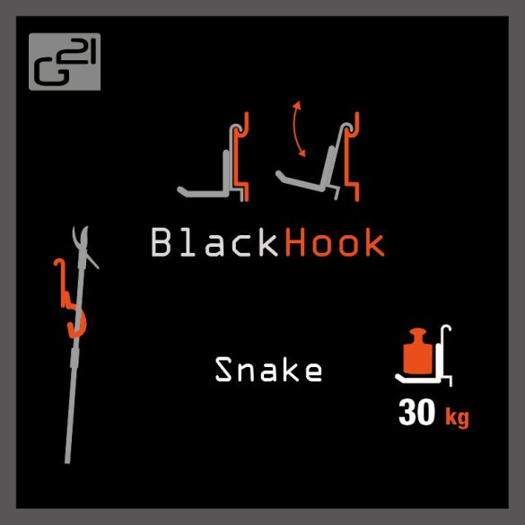 BlackHook snake akasztó rendszer 7,5 x 15 x 3 cm