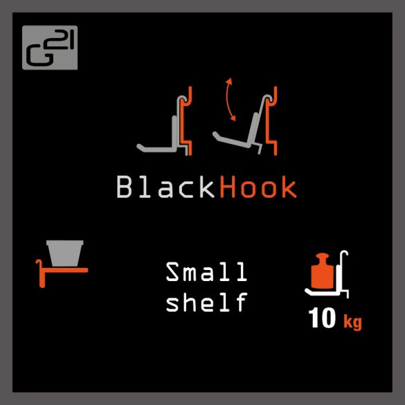 BlackHook small shelf akasztó rendszer 60 x 10 x 19,5 cm