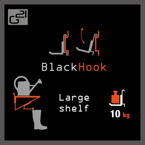 BlackHook large shelf akasztó rendszer 60 x 19 x 42 cm