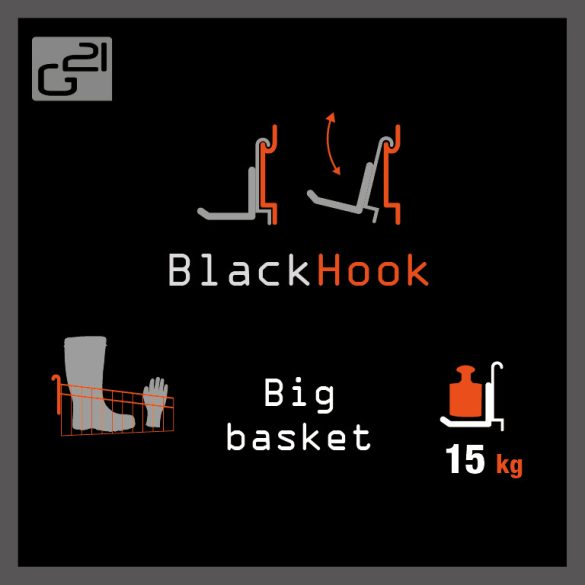 BlackHook big basket akasztó rendszer 63 x 14 x 35 cm