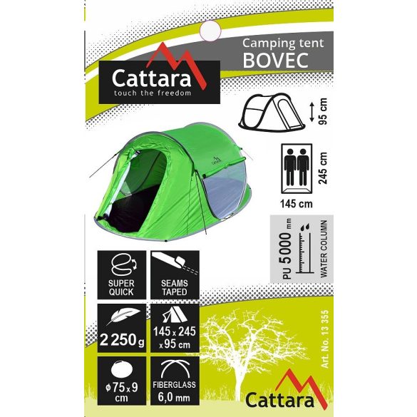 Cattara BOVEC sátor 2 személyes 245 x 145 x 95 cm