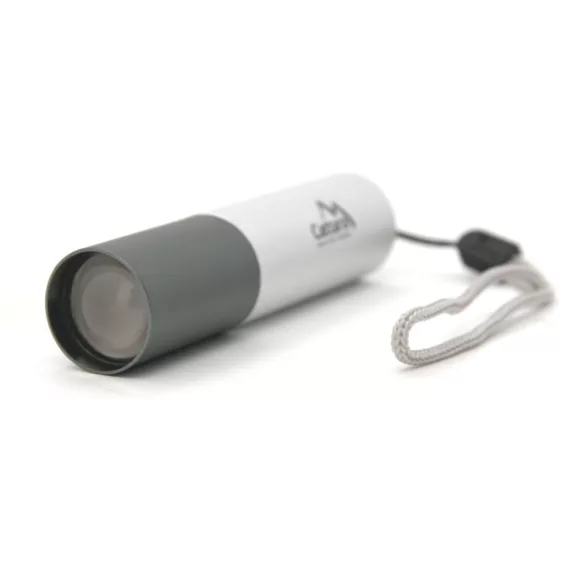 Cattara zseblámpa  LED 120lm ZOOM tölthető, ezüst