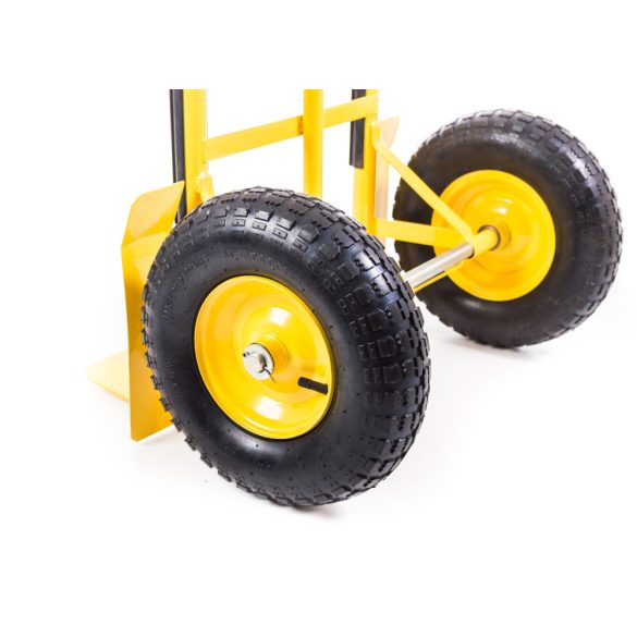 Profi molnárkocsi, 300 kg, felfújható kerekek, sárga