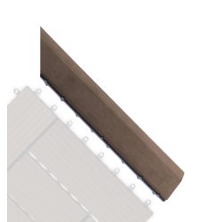   Indiai teak átvezető profil a WPC burkolócsempékhez, 38,5 x 7,5 cm sarok (jobb)
