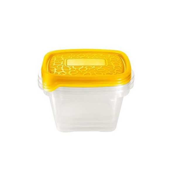 Curver® műanyag ételhordó/ételtároló doboz - 3x1,1 L - 17x12x16 cm - sárga