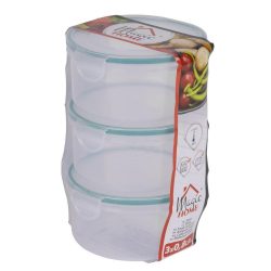   MagicHomeműanyag ételhordó/ételtároló doboz 3x0,80 liter