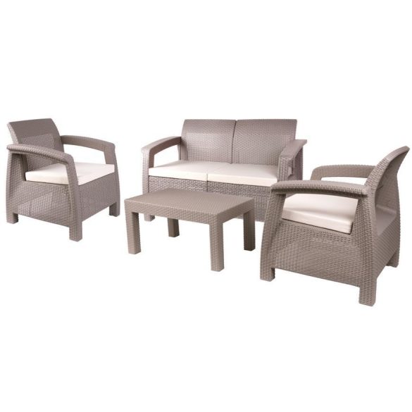 Terrace set ANTIGUA, Anthracite gray, table, armchair 2 + 1 + 1