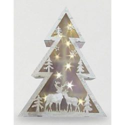 Karácsonyi fa dekoráció - LED-es fenyőfa - 29x6x40 cm