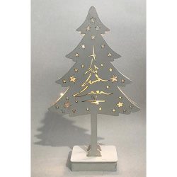 Karácsonyi dekoráció - LED-es fenyőfa - 22x38 cm
