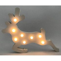 Karácsonyi dekoráció - LED-es rénszarvas - 33x24 cm
