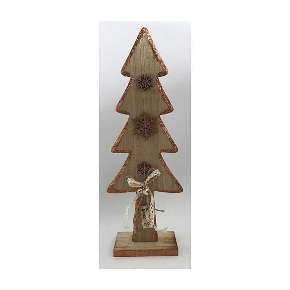Karácsonyi dekoráció - Fenyőfa - 14x40 cm