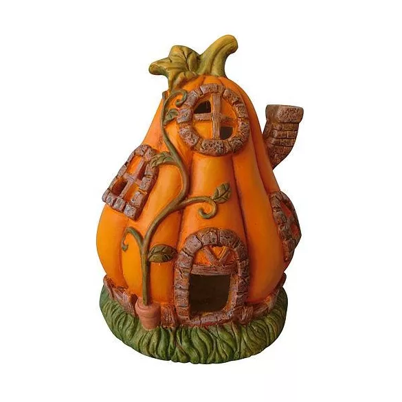Halloween tök dekoráció, gyertya tartó, 34 cm