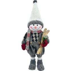 Dekoráció MagicHome, Hóember fiú sitalpal, 60 cm